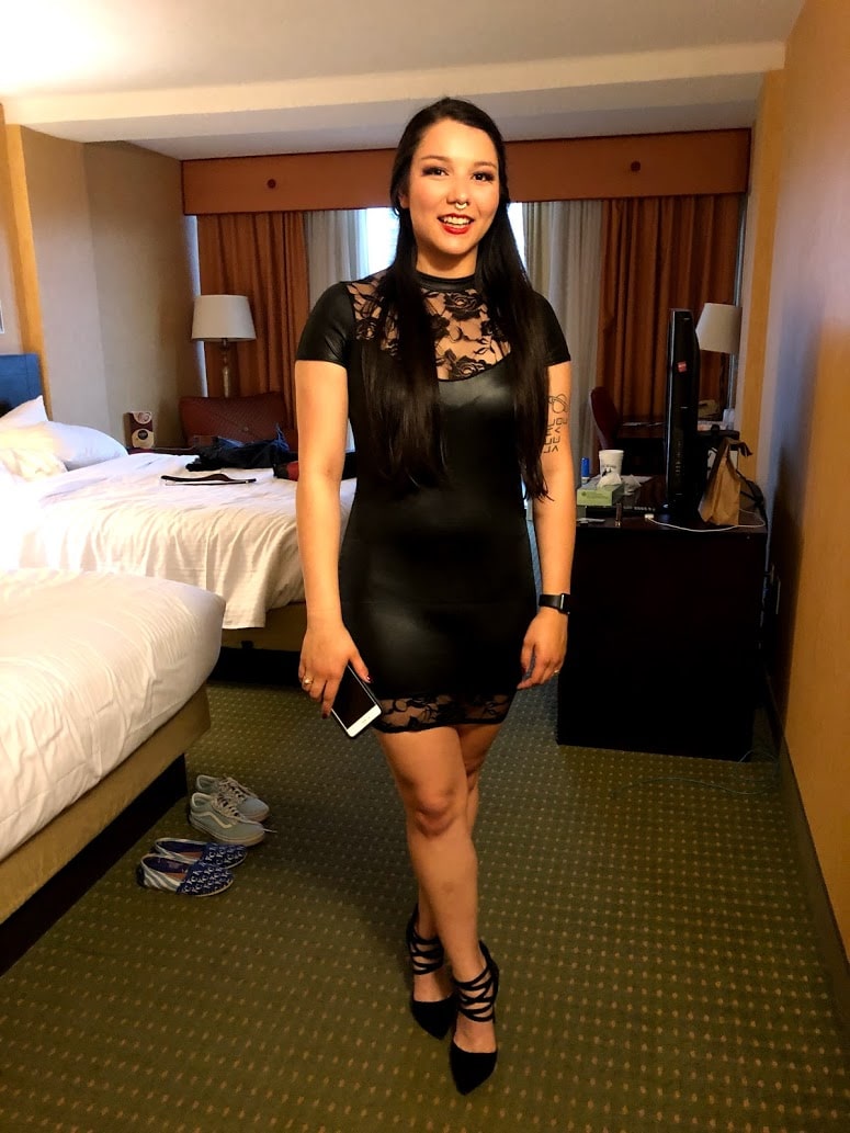 Sarah in a black dress Sarah in a black dress