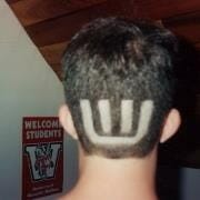 UW Band Logo Shaved UW Band Logo shaved in the back of my head